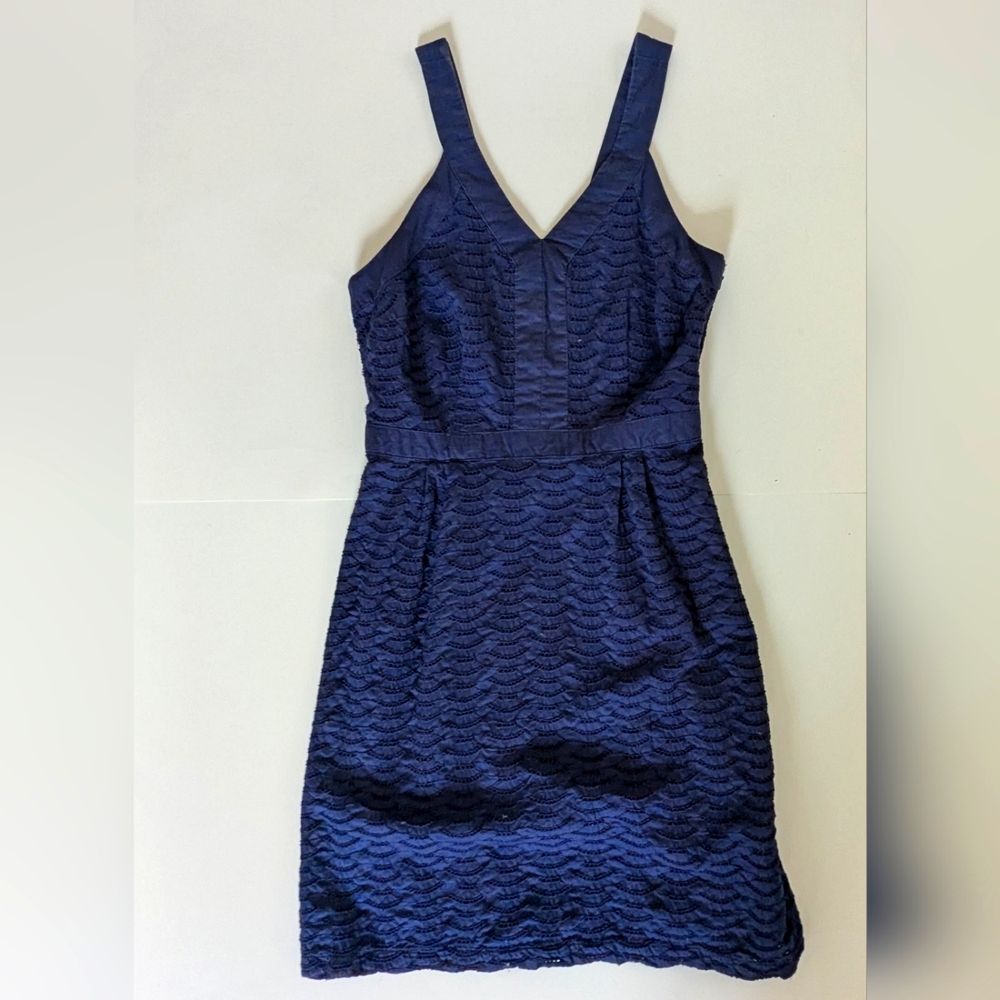 Old Navy Blue Eyelet Sheath Mini Dress